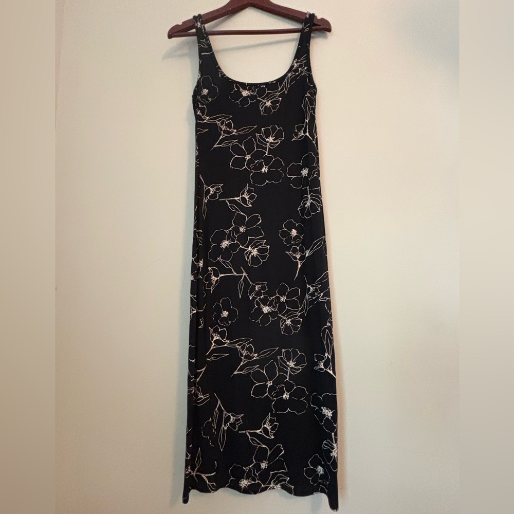 Billabong, M Silhouette Midi Dress, Blooming Flower Body Con Fitted Mid Length